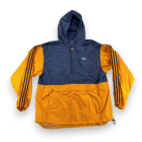Vintage Adidas Jacket Adult LARGE Yellow Blue Performance Anorak Pullover 90s