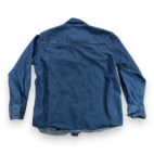 Carhartt Western Shirt Adult EXTRA LARGE Blue Denim Relaxed Fit Dark Wash Patch