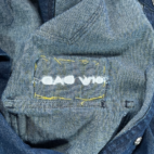 Carhartt Western Shirt Adult EXTRA LARGE Blue Denim Relaxed Fit Dark Wash Patch