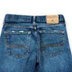 Hollister Jeans Mens 29x32 Blue Classic Straight Button Fly Dark Wash Distressed