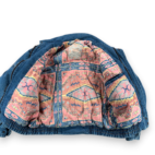 Vintage Todays News Jacket Adult LARGE Blue Jean Denim Southwest Aztec Lined 80s