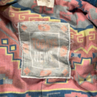 Vintage Todays News Jacket Adult LARGE Blue Jean Denim Southwest Aztec Lined 80s