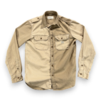 Ralph Lauren Denim Supply Shirt Adult SMALL Brown Military Tactical Epaulets