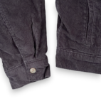 Levis Jacket Womens MEDIUM Brown Corduroy Sherpa Lined Trucker Cropped Western