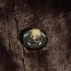 Vintage Lilli Ann Fur Coat Womens LARGE Brown Faux Double Breasted Satin USA 60s