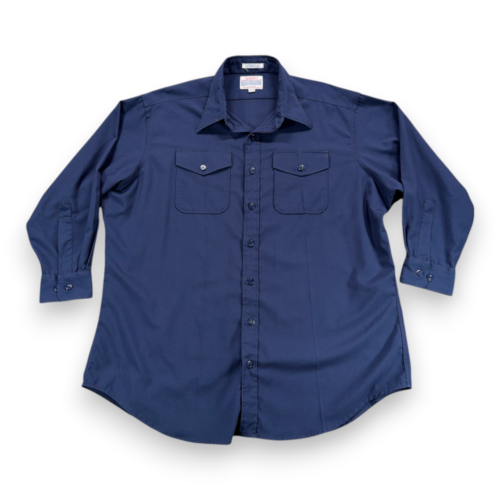 Vintage US Coast Guard Shirt Adult 2XL XXL Blue 19-33 Creighton Uniform USA 70s