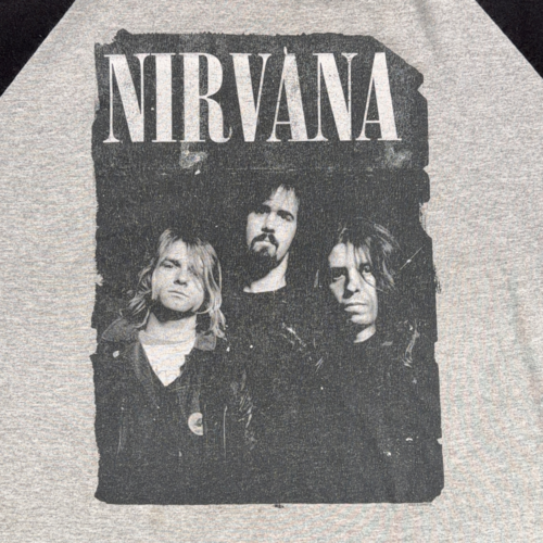 Vintage Nirvana Shirt Adult EXTRA LARGE Gray Band Tee Music Cobain Raglan Y2K-2 Vintage Nirvana Shirt Adult EXTRA LARGE Gray Band Tee Music Cobain Raglan Y2K