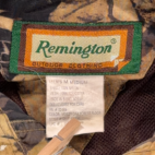 Vintage Remington Shirt Adult MEDIUM Brown Mossy Oak Forest Floor Camo 90s