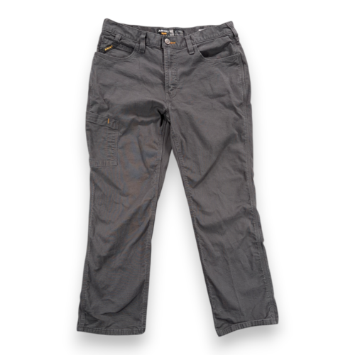 Ariat Pants Mens 34x30 Gray Rebar M4 Relaxed Straight Leg Stretch Workwear