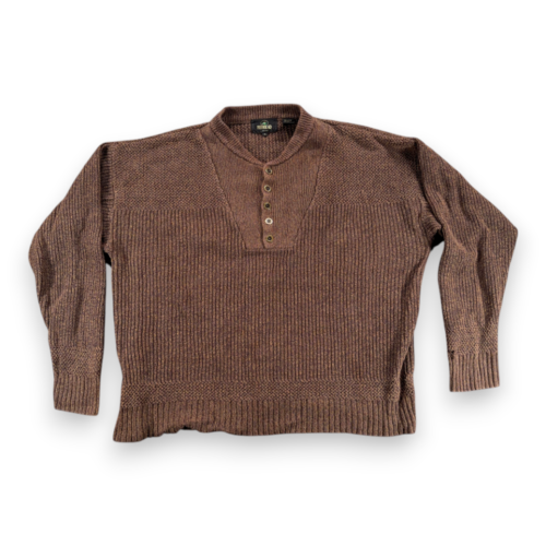 Vintage Red Head Sweater Adult EXTRA LARGE Brown Knit Military Commando 90s