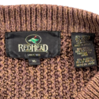 Vintage Red Head Sweater Adult EXTRA LARGE Brown Knit Military Commando 90s