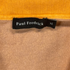 Paul Fredrick Shirt Adult EXTRA LARGE Brown Burnt Orange Striped Knit Retro Mod
