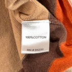 Paul Fredrick Shirt Adult EXTRA LARGE Brown Burnt Orange Striped Knit Retro Mod