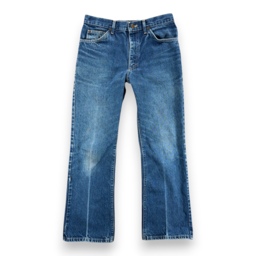 Vintage Lee Jeans Mens 32x29 Blue Bootcut Talon Zipper USA Denim 70s 33x30 Tag