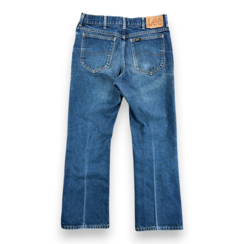 Vintage Lee Jeans Mens 32×29 Blue Bootcut Talon Zipper USA Denim 70s 33×30 Tag-2 Vintage Lee Jeans Mens 32x29 Blue Bootcut Talon Zipper USA Denim 70s 33x30 Tag