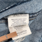 Rolling Paper Jacket Adult LARGE Blue Jean Denim Distressed Splatter Stoner