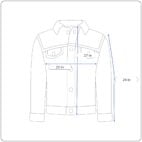 Rolling Paper Jacket Adult LARGE Blue Jean Denim Distressed Splatter Stoner