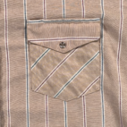 Vintage Karman Western Shirt Adult EXTRA LARGE Brown Striped Pearl Snap 80s