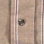 Vintage Karman Western Shirt Adult EXTRA LARGE Brown Striped Pearl Snap 80s