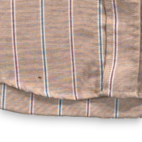 Vintage Karman Western Shirt Adult EXTRA LARGE Brown Striped Pearl Snap 80s