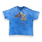 Vintage Taos Pueblo Shirt Adult 2XL XXL Blue Horse Feathers Acid Wash USA 90s