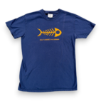 Surf Style Shirt Adult SMALL Blue Gulf Shores Alabama Fish Bones Skeleton Beach