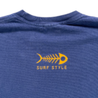 Surf Style Shirt Adult SMALL Blue Gulf Shores Alabama Fish Bones Skeleton Beach