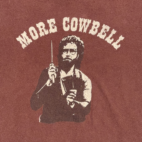 Vintage More Cowbell Shirt Adult LARGE Brown SNL Will Ferrell Walken Y2K
