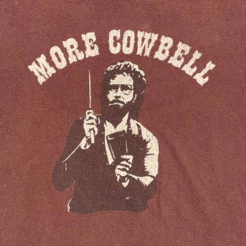 Vintage More Cowbell Shirt Adult LARGE Brown SNL Will Ferrell Walken Y2K-2 Vintage More Cowbell Shirt Adult LARGE Brown SNL Will Ferrell Walken Y2K