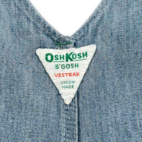 Vintage Osh Kosh BGosh Overalls Mens 34x30 Blue Denim Vestbak Bib Union USA 70s