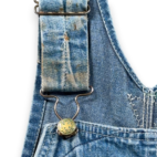 Vintage Osh Kosh BGosh Overalls Mens 34x30 Blue Denim Vestbak Bib Union USA 70s