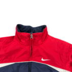 Vintage Nike Jacket Boys MEDIUM 10-12 Blue Red Reversible Puffer Fleece Y2K