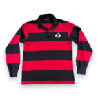 Red Mile Rugby Polo Shirt Adult SMALL Red Black Striped Lexington Kentucky Race
