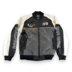 Riot Empire Jacket Adult MEDIUM Black White Gray Bomber Racing Worldwide Speed