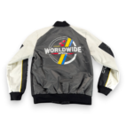 Riot Empire Jacket Adult MEDIUM Black White Gray Bomber Racing Worldwide Speed