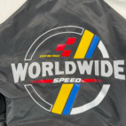 Riot Empire Jacket Adult MEDIUM Black White Gray Bomber Racing Worldwide Speed