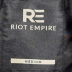 Riot Empire Jacket Adult MEDIUM Black White Gray Bomber Racing Worldwide Speed