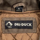 Dri Duck Jacket Adult EXTRA LARGE Brown Canvas Cotton Quilted Workwear Bulk Tek