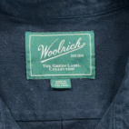 Woolrich Shirt Adult 2XL XXL Blue Cotton Chamois Flannel Outdoor Heritage Work