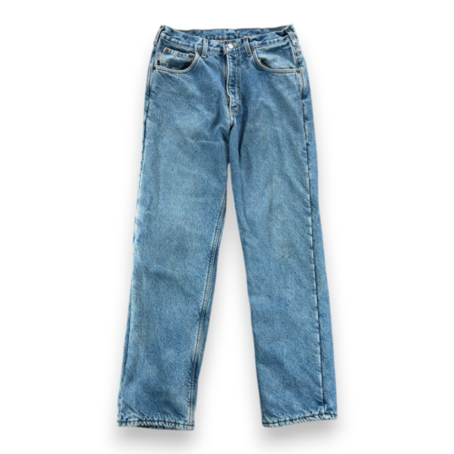 Vintage Carhartt Jeans Mens 32×32 Blue Fleece Lined USA Union Made 90s 33×32 Tag-2 Vintage Carhartt Jeans Mens 32x32 Blue Fleece Lined USA Union Made 90s 33x32 Tag