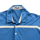 Vintage Fila Polo Shirt Adult MEDIUM Blue Championship Tennis WCT Italy 80s
