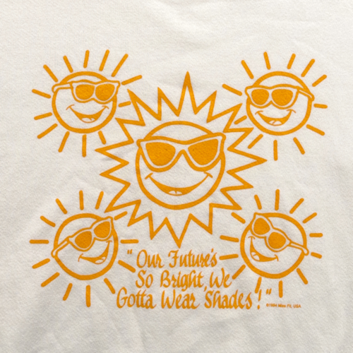 Vintage Sunshine Sweater Adult EXTRA LARGE White Sweatshirt Bright Future US 90s-2 Vintage Sunshine Sweater Adult EXTRA LARGE White Sweatshirt Bright Future US 90s