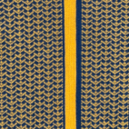 Paul Fredrick Shirt Adult EXTRA LARGE Blue Yellow Cotton Knit Zip Up Retro Mod
