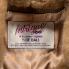 Vintage De Ball Fur Coat Womens SMALL Brown Faux Intrigue Long Union USA 80s