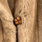 Vintage De Ball Fur Coat Womens SMALL Brown Faux Intrigue Long Union USA 80s