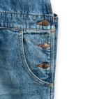 Levis Overalls Womens EXTRA LARGE 36x30 Blue Cotton Denim Medium Wash Two Horse