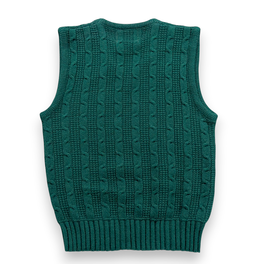 Vintage Man Lee Sweater Vest Adult EXTRA SMALL Green Cable Knit Acrylic USA 70s-3 Vintage Man Lee Sweater Vest Adult EXTRA SMALL Green Cable Knit Acrylic USA 70s