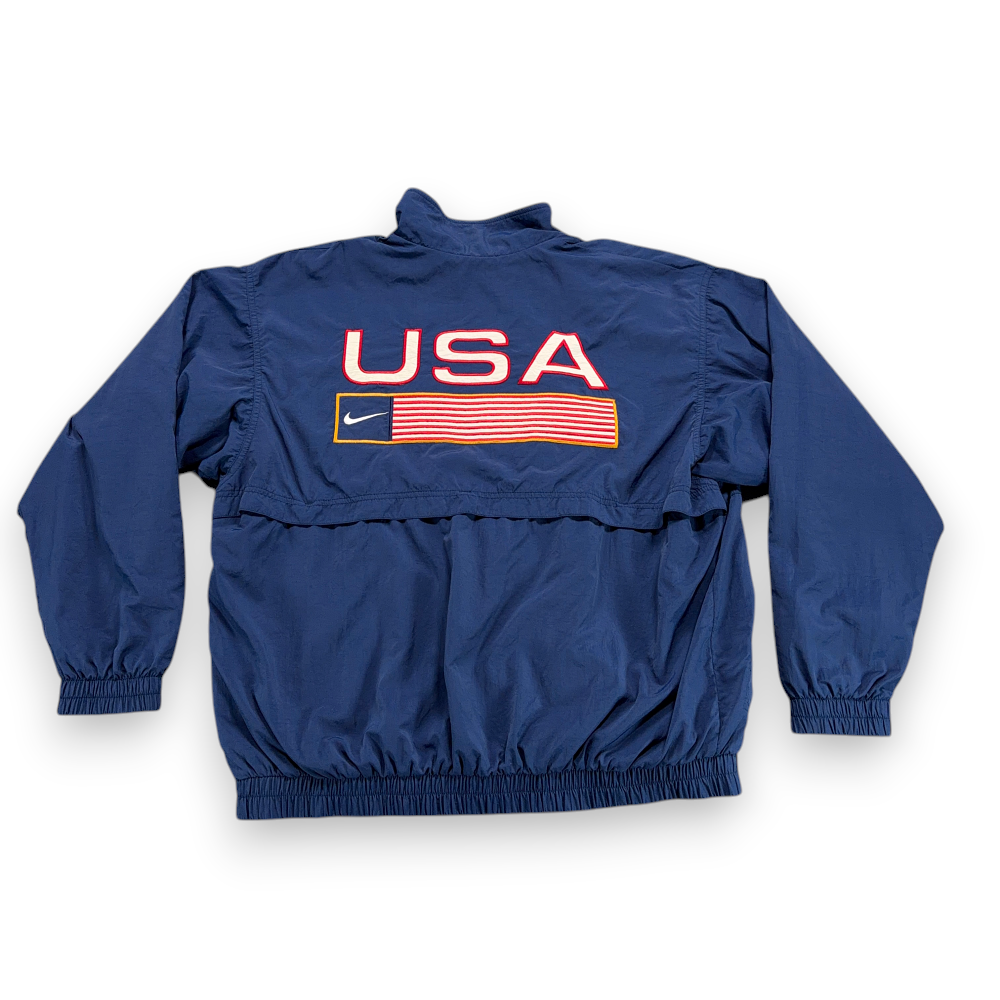 Vintage Nike Jacket Adult EXTRA LARGE Blue Nylon USA Track Field Windbreaker 90s-1 Vintage Nike Jacket Adult EXTRA LARGE Blue Nylon USA Track Field Windbreaker 90s