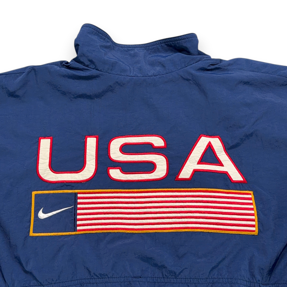 Vintage Nike Jacket Adult EXTRA LARGE Blue Nylon USA Track Field Windbreaker 90s-4 Vintage Nike Jacket Adult EXTRA LARGE Blue Nylon USA Track Field Windbreaker 90s