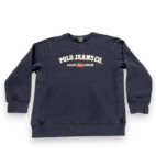 Vintage Ralph Lauren Polo Jeans Co Sweater Adult MEDIUM Blue Sweatshirt Flag 90s